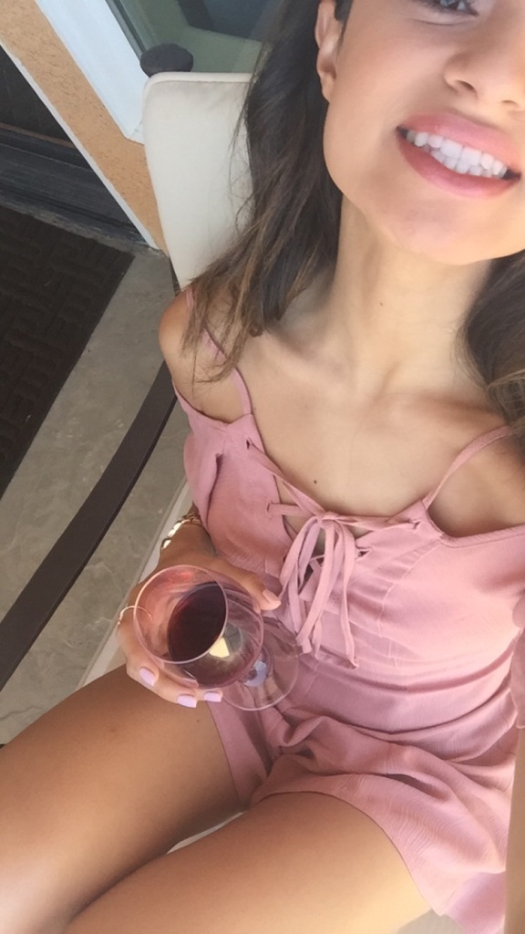 girl with wine